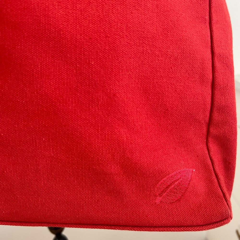 Chic Red 100% Cotton Tote Bag - Picture 3 of 9